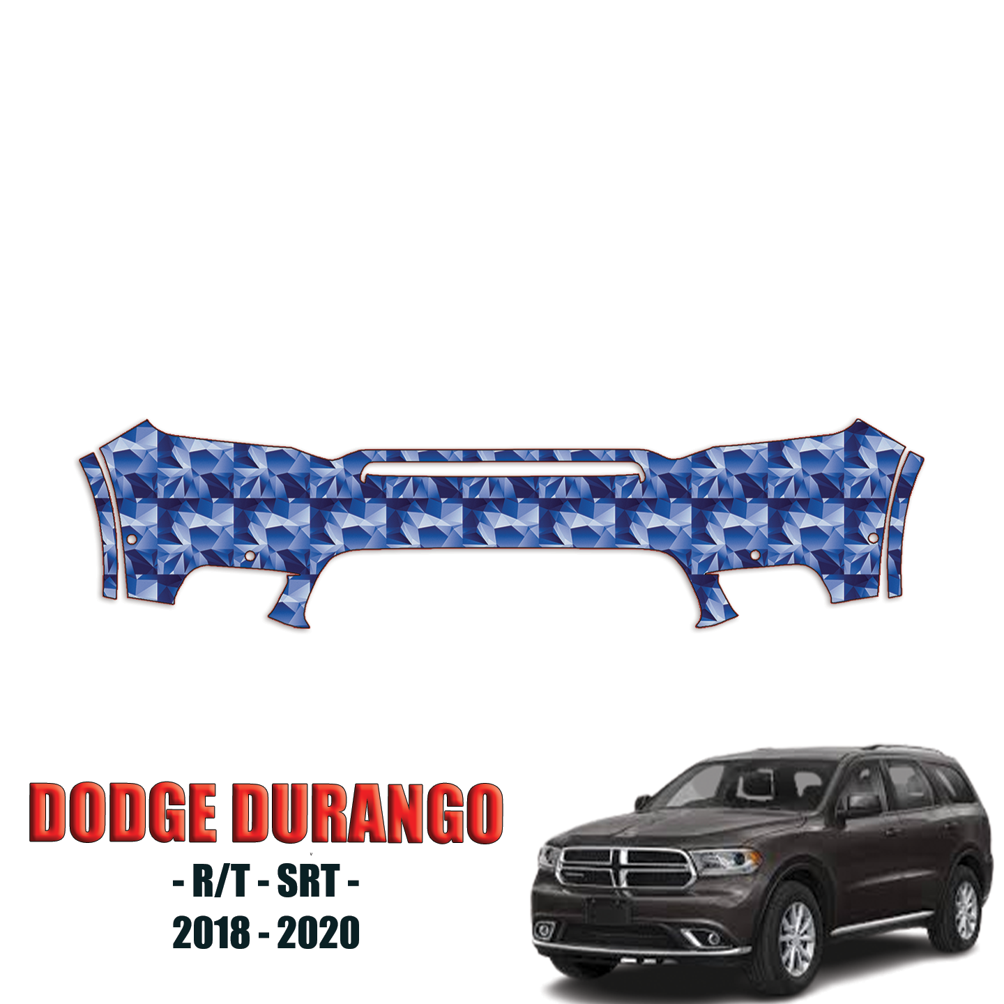 2018-2020 Dodge Durango – R/T, SRT Precut Paint Protection Kit – Front Bumper