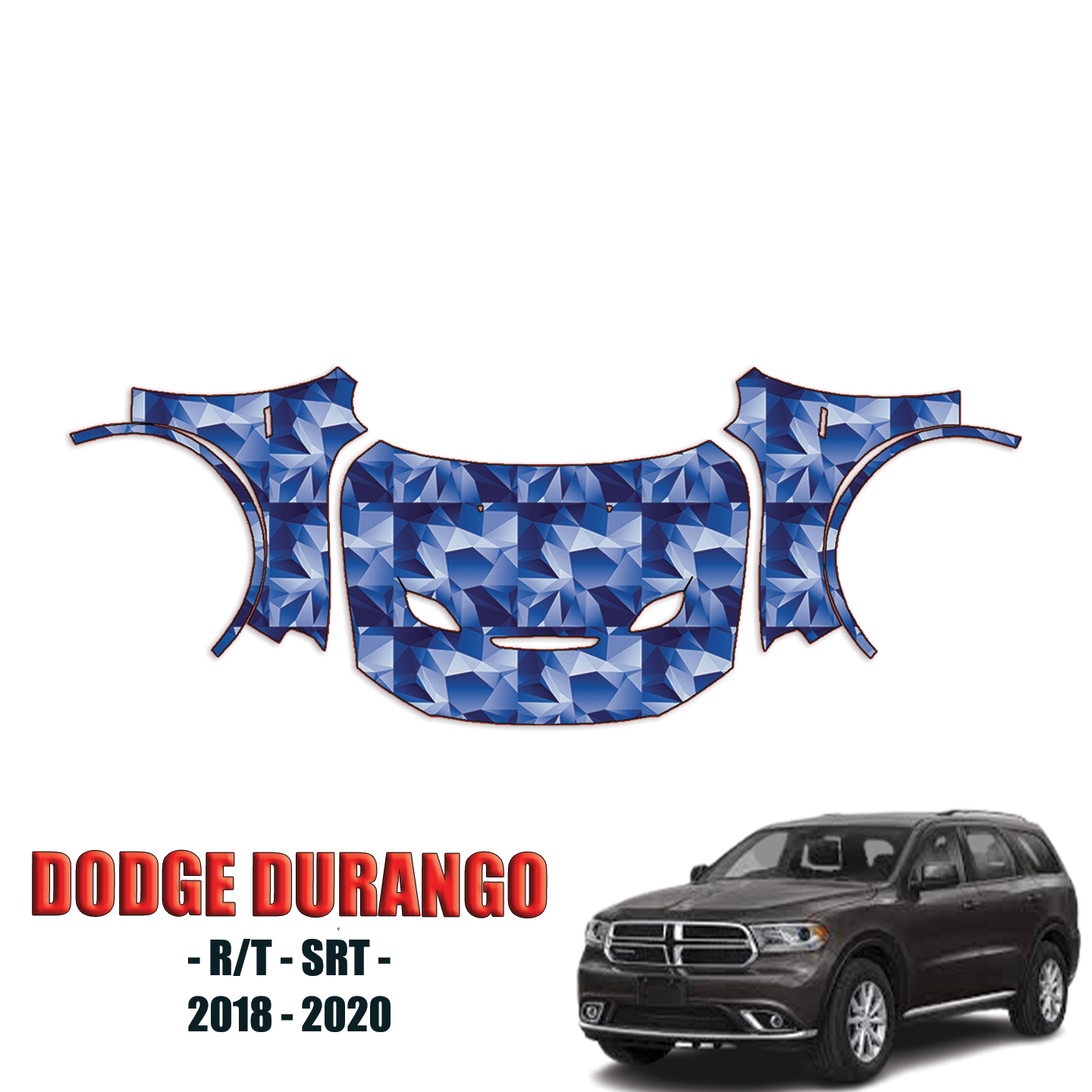 2018-2020 Dodge Durango – R/T, SRT Precut Paint Protection Kit – Full Hood + Fenders