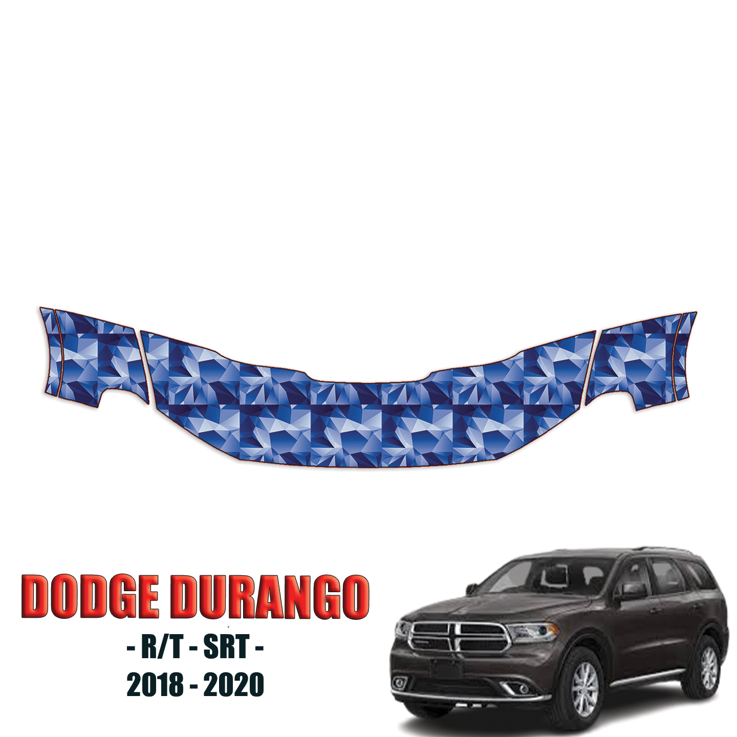2018-2020 Dodge Durango – R/T, SRT Precut Paint Protection Kit (PPF) – Partial Hood + Partial Fenders