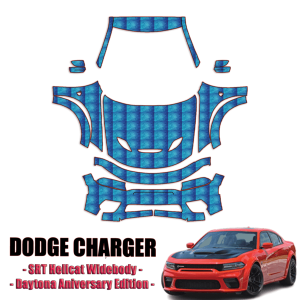 2020-2023 Dodge Charger SRT Hellcat Widebody Precut Paint Protection Kit – Full Front + A Pillars + Rooftop