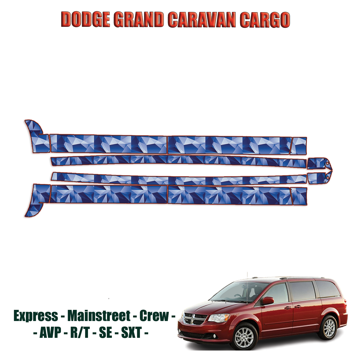2011-2024 Dodge Grand Caravan Precut Paint Protection PPF Kit – Rocker Panels