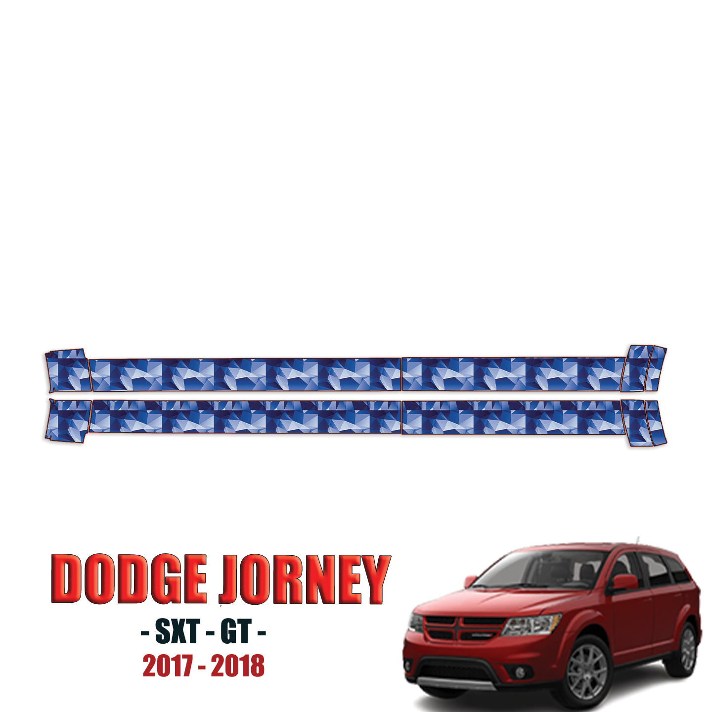2017-2018 Dodge Journey – SXT, GT Precut Paint Protection Kit – Rocker Panels