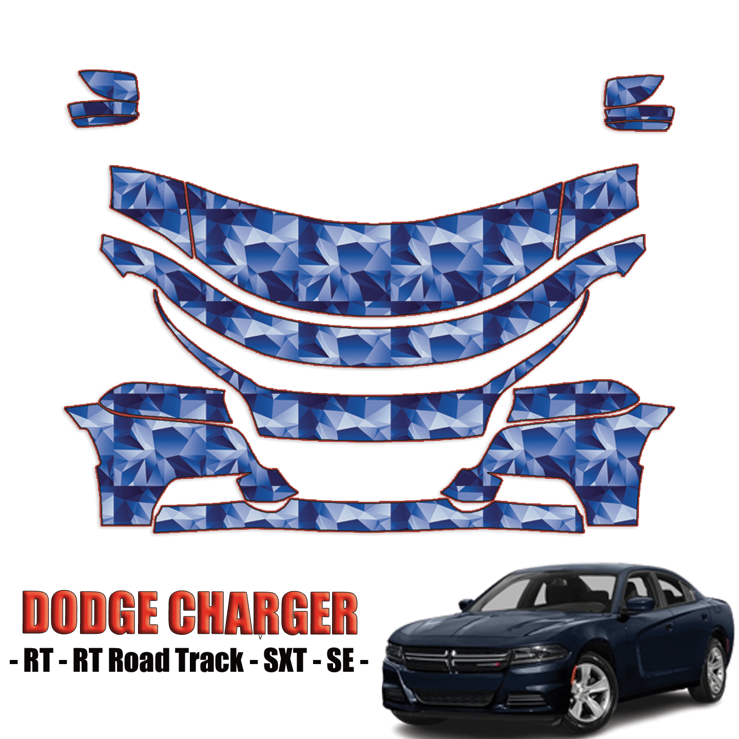 2015-2023 Dodge Charger RT Precut Paint Protection Kit – Partial Front