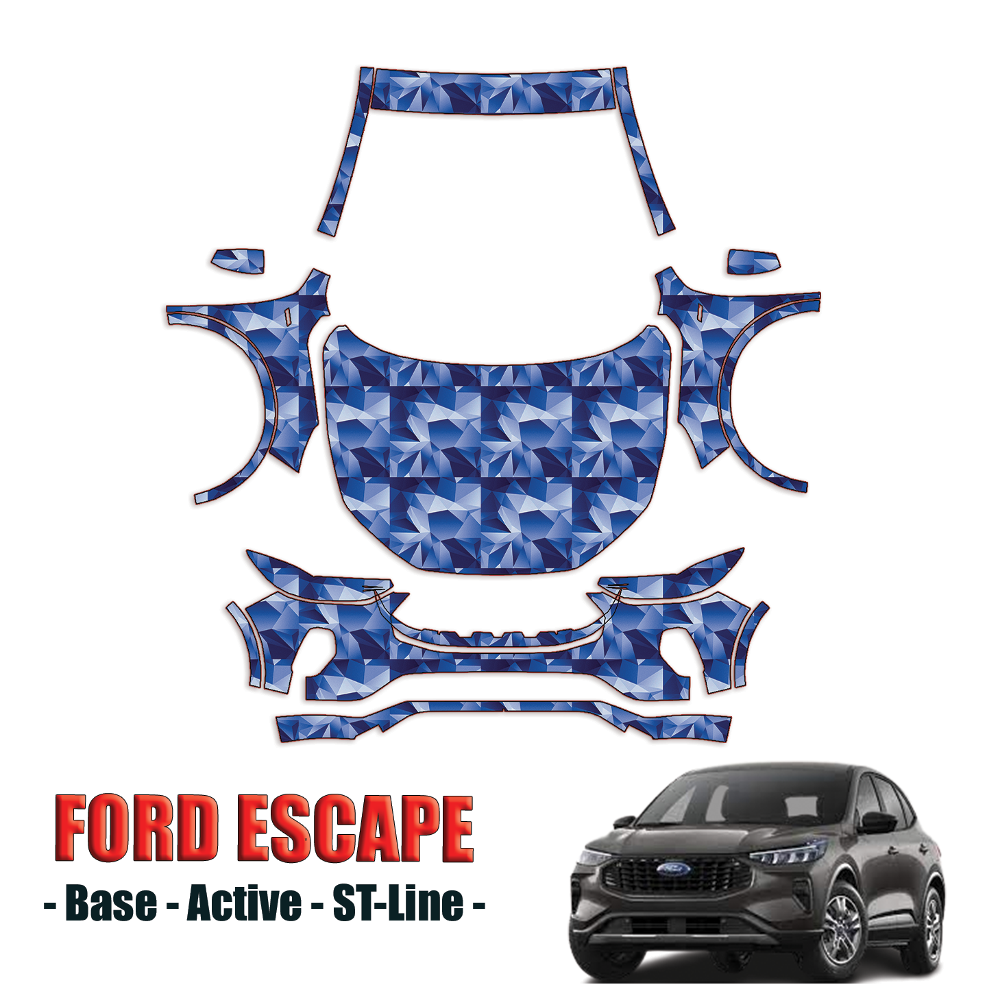 2023-2024 Ford Escape Precut Paint Protection Kit – Full Front + A Pillars + Rooftop