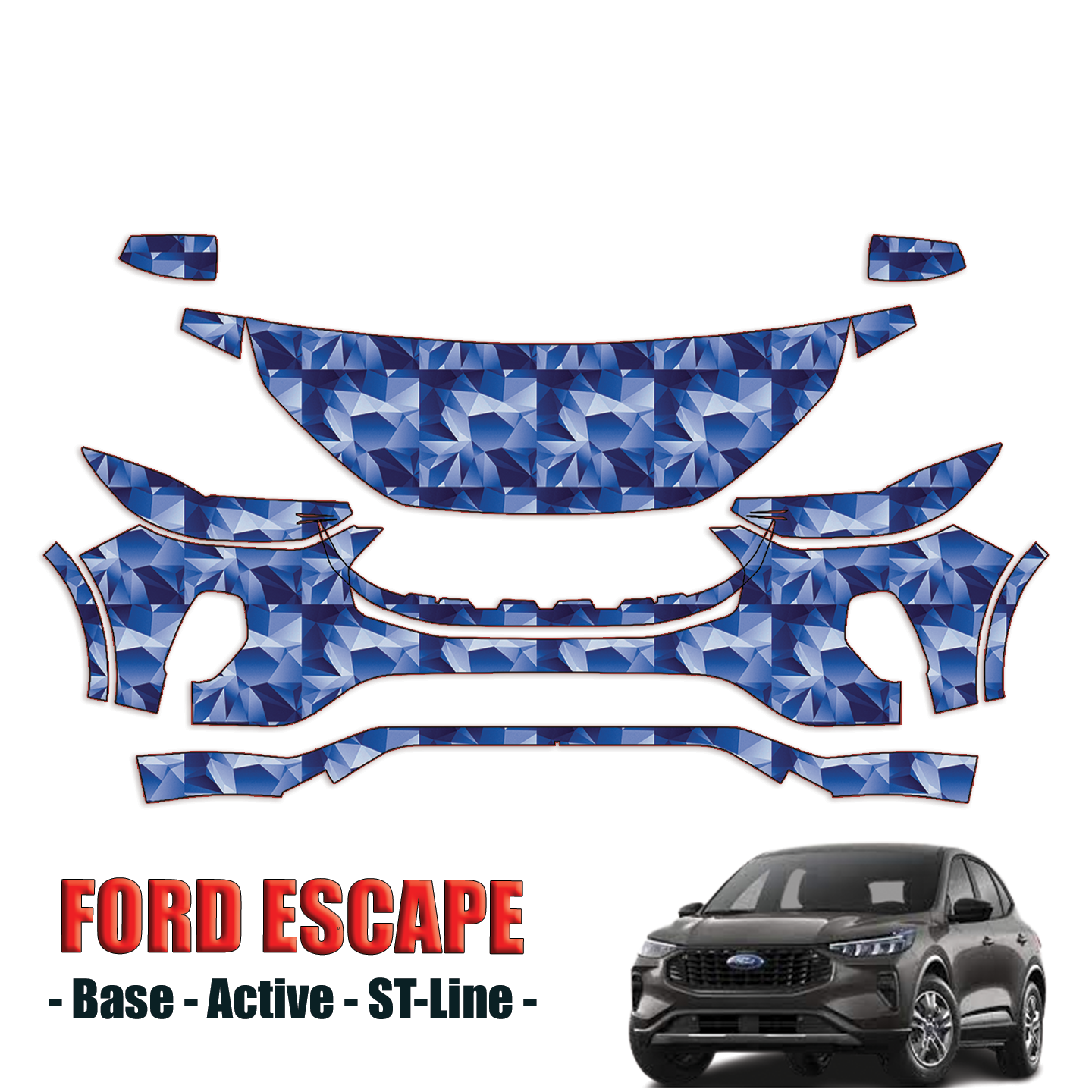 2023-2024 Ford Escape Precut Paint Protection PPF Kit – Partial Front