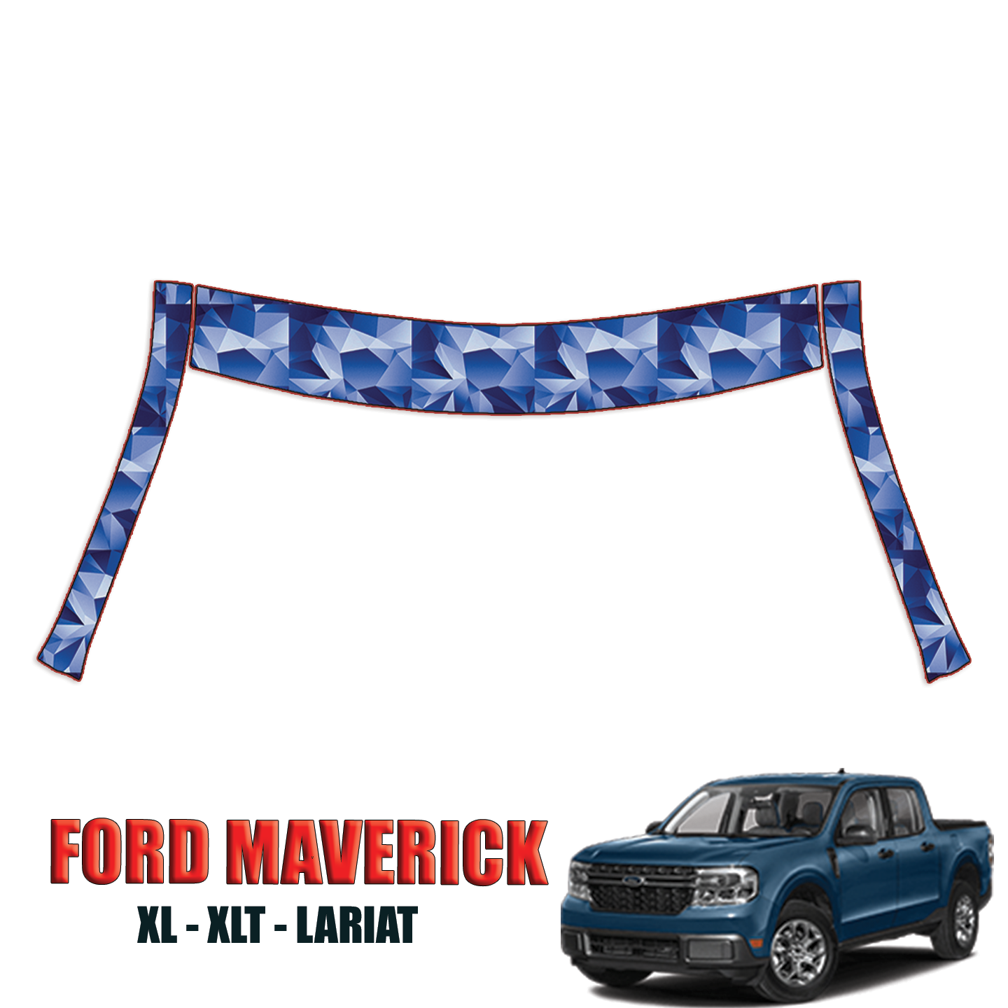 2022-2024 Ford Maverick – XL – XLT – Lariat Paint Protection Kit A Pillars + Rooftop