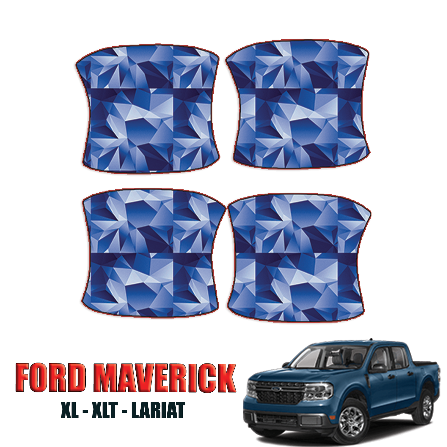 2022-2024 Ford Maverick – XL – XLT – Lariat Precut Paint Protection Kit – Door Cups