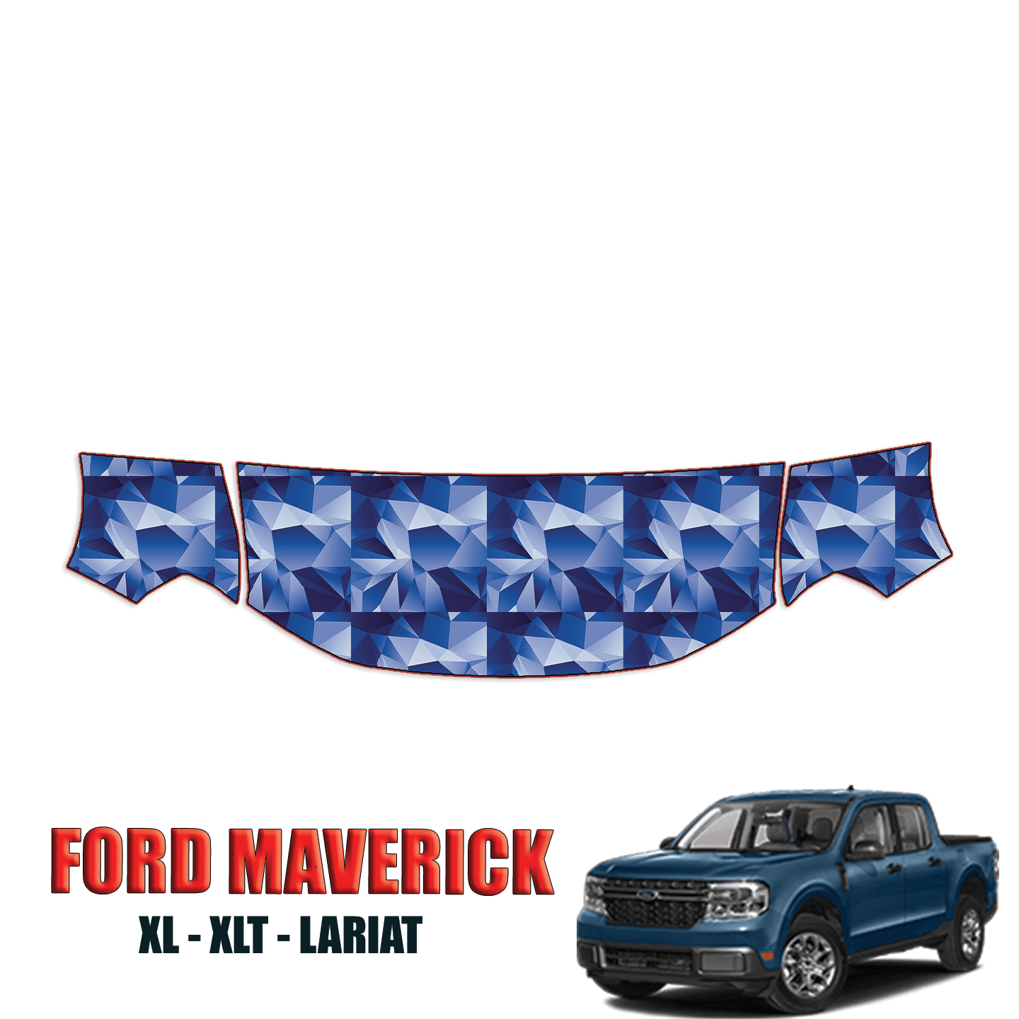 2022-2024 Ford Maverick – XL – XLT – Lariat Precut Paint Protection Kit (PPF) Partial Hood