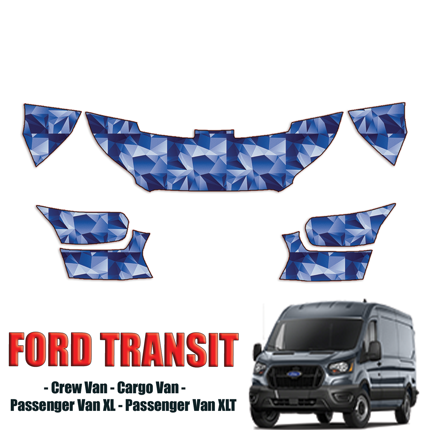 2020-2024 Ford Transit Paint Protection PPF Kit – Partial Front