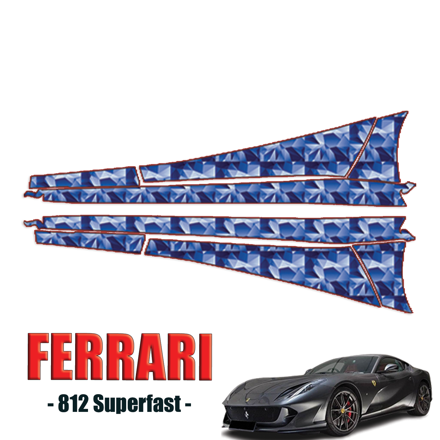 2018-2024 Ferrari 812 Superfast Precut Paint Protection Film – Rocker Panels