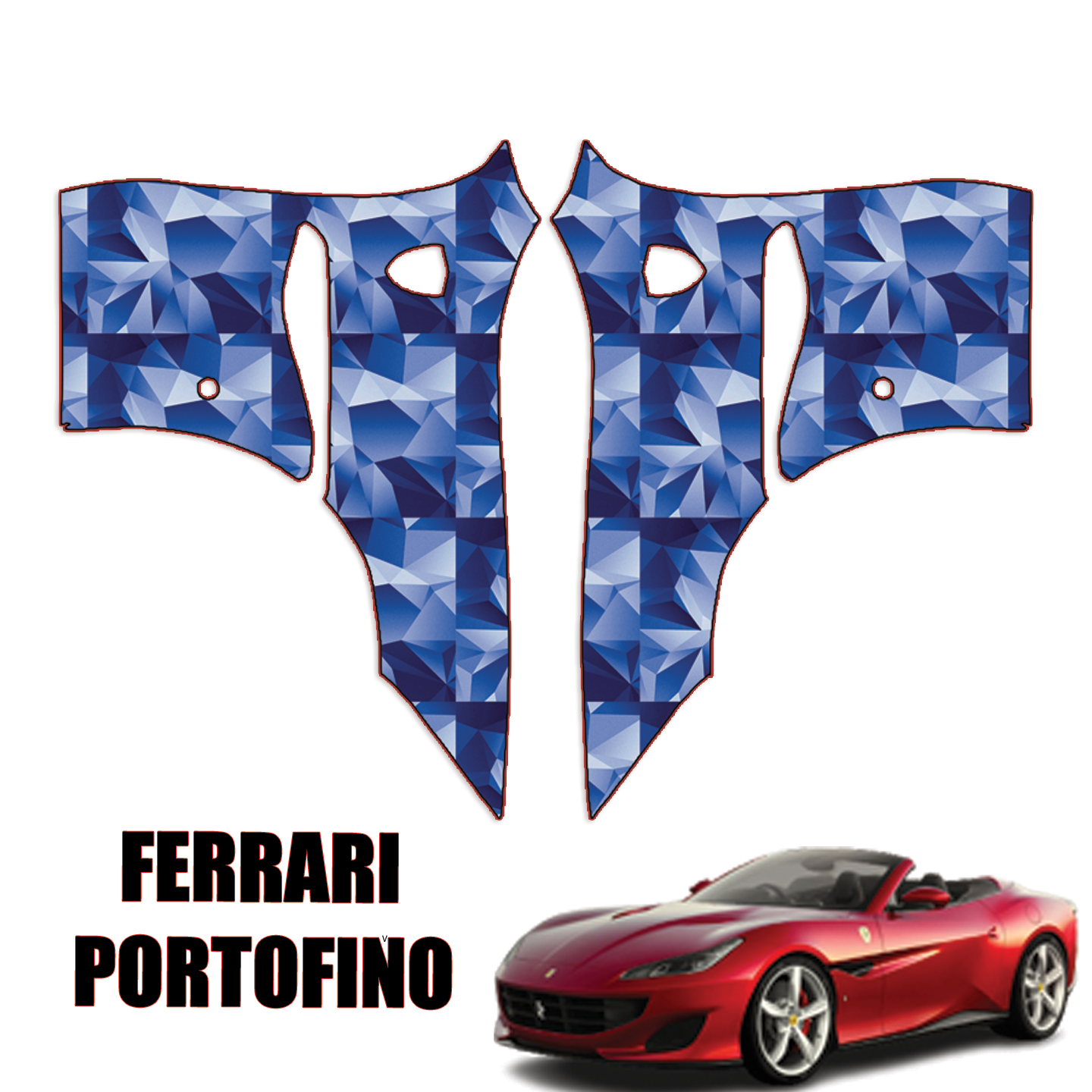 2019-2023 Ferrari Portofino Precut Paint Protection Kit – Full Front Fenders