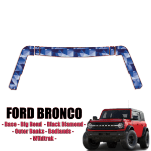 2021-2024 Ford Bronco – Base, Big Bend, Black Dimond, Outer Banks Paint Protection Kit – A Pillars + Rooftop