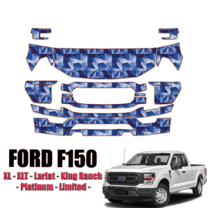 2021-2024 Ford F150 – XL, XLT, Lariat, King Ranch, Platinum, Limited PPF Kit Pre Cut Paint Protection Kit – Partial Front