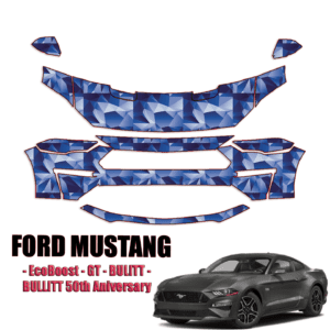 2018-2023 Ford Mustang – EcoBoost, GT, BULLITT, BULLITT 50th Anniversary Precut Paint Protection Kit – Partial Front