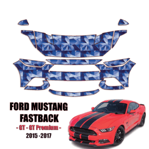 2015-2017 Ford Mustang Fastback – GT, GT Premium Pre-Cut Paint Protection Kit – Partial Front