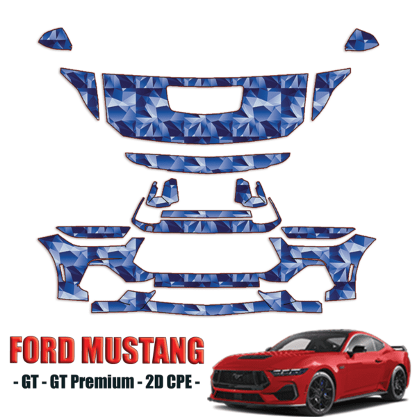 2024-2025 Ford Mustang Precut Paint Protection PPF Kit – Partial Front