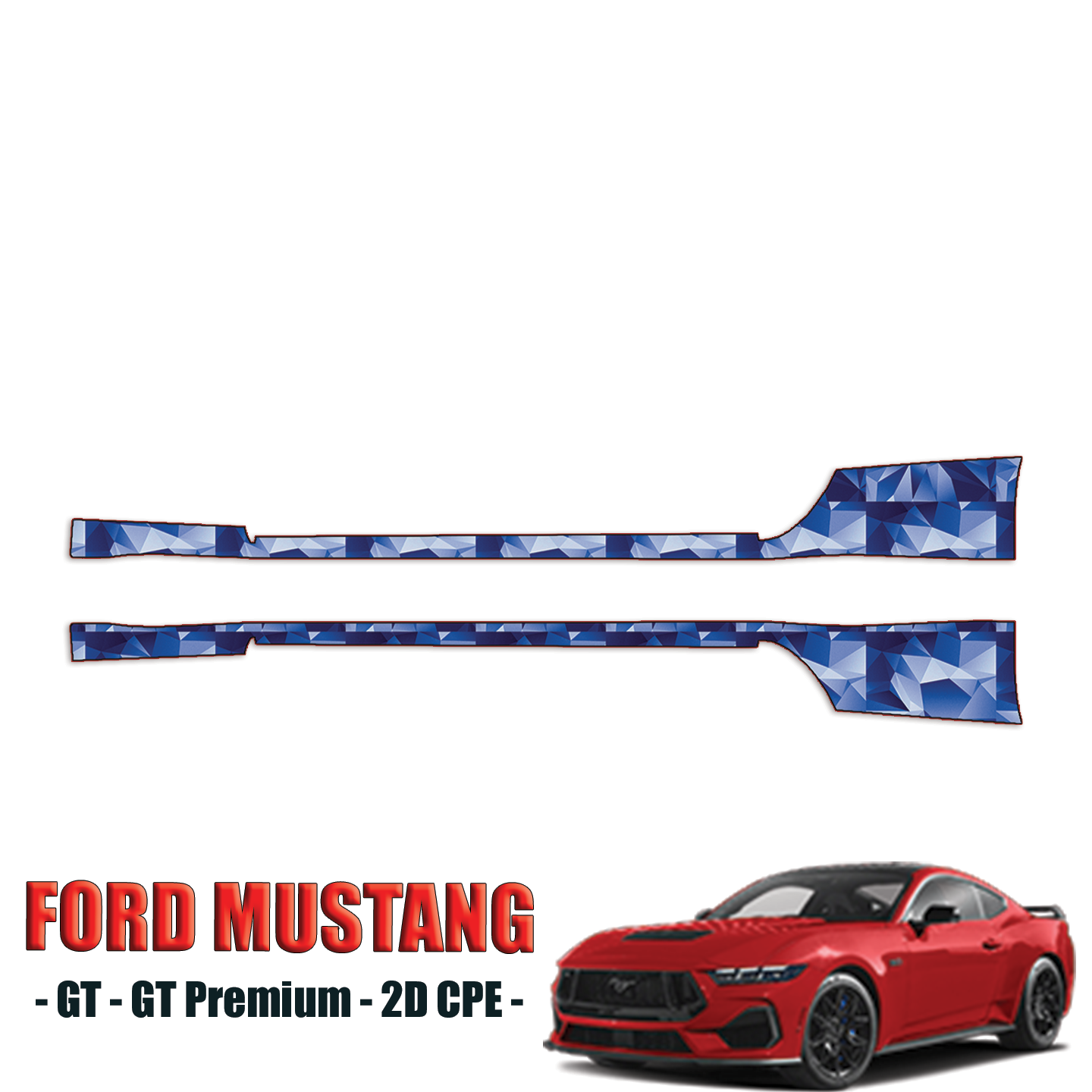 2024-2025 Ford Mustang Precut Paint Protection PPF Kit – Rocker Panels