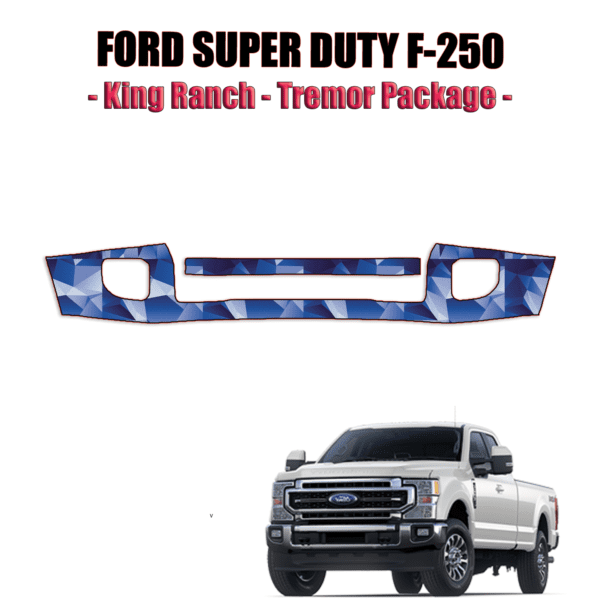 2020-2022 Ford F-250 Super Duty – King Ranch, Tremor Package Precut Paint Protection Kit – Front Bumper