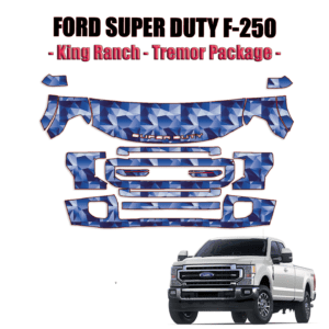 2020-2022 Ford F-250 Super Duty – King Ranch, Tremor Package Pre Cut Paint Protection Kit – Partial Front