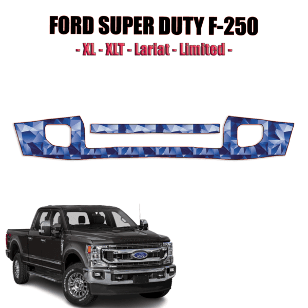 2020-2022 Ford F-250 Super Duty – XL, XLT, Lariat, Limited Precut Paint Protection Kit – Front Bumper