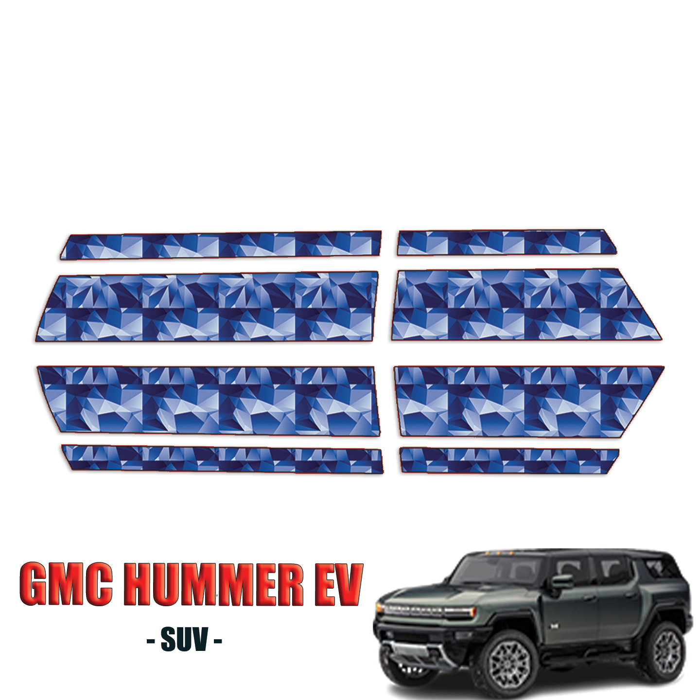 2022-2024 GMC Hummer EV – SUV Precut Paint Protection PPF Kit – Rocker Panels