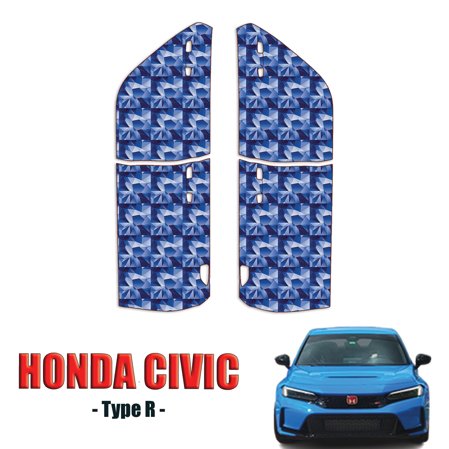 2023-2024 Honda Civic Type R Precut Paint Protection PPF Kit – Full Doors