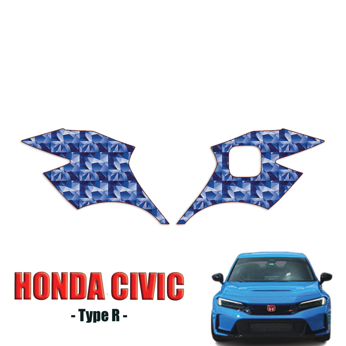 2023-2024 Honda Civic Type R Precut Paint Protection PPF Kit – Quarter Panels