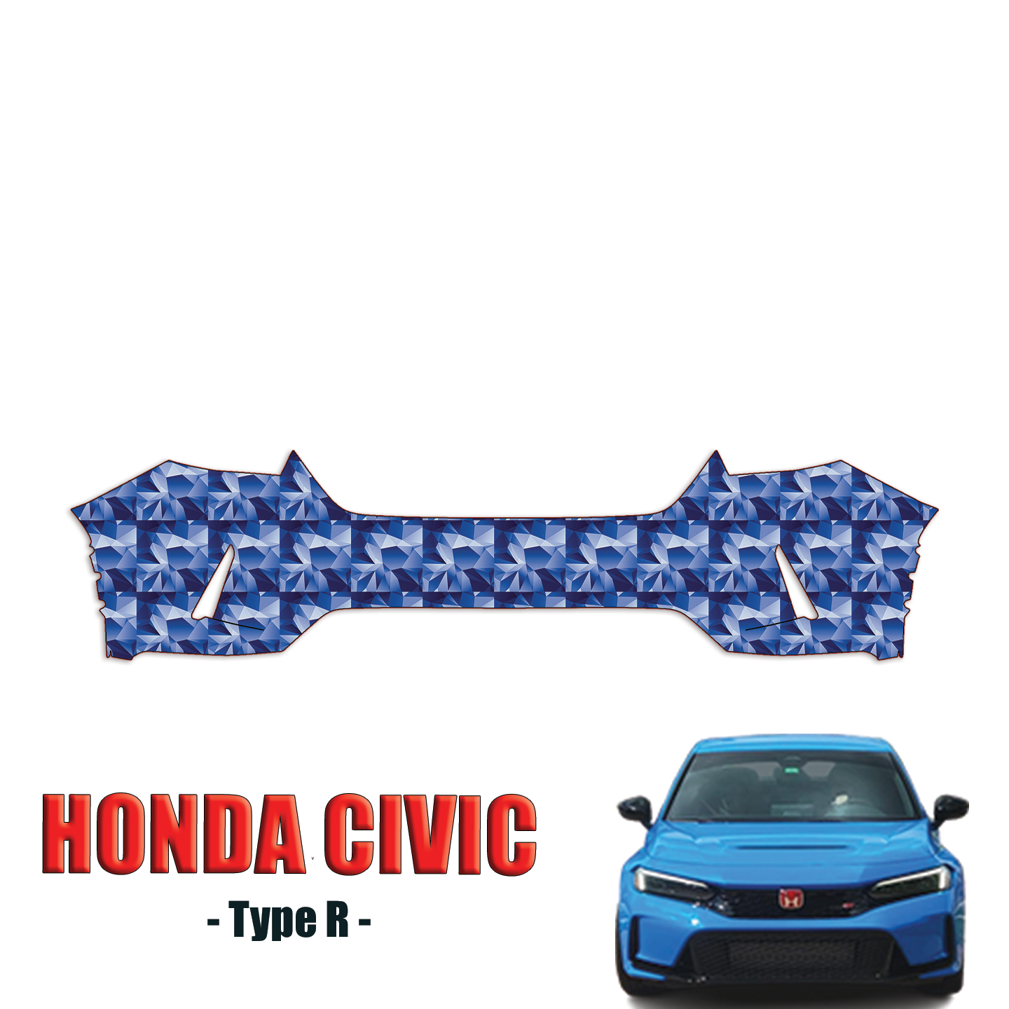 2023-2024 Honda Civic Type R Precut Paint Protection PPF Kit Film – Rear Bumper