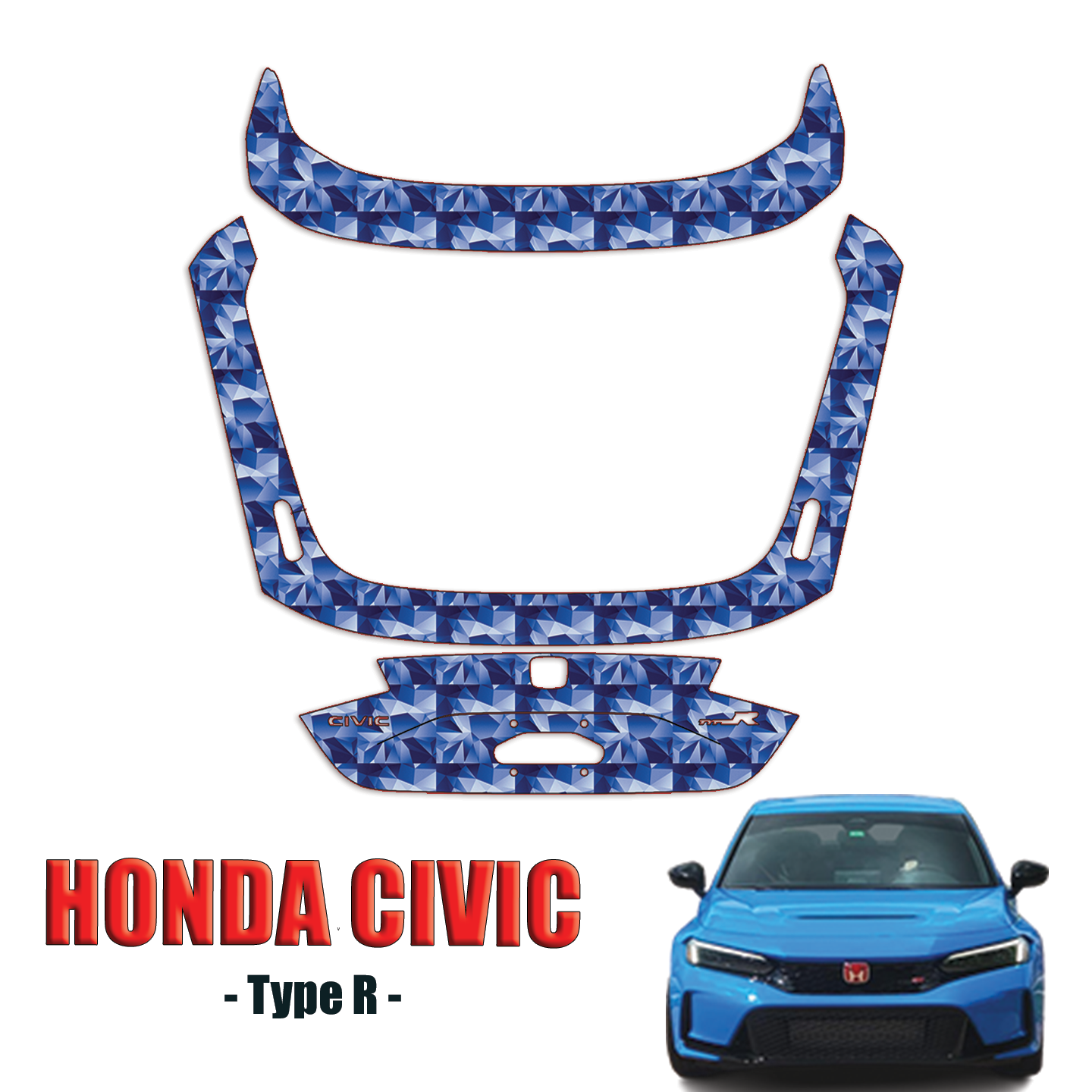 2023-2024 Honda Civic Type R Precut Paint Protection Kit PPF – Tailgate Assembly