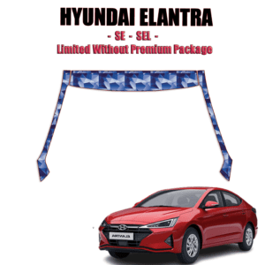 2021-2024 Hyundai Elantra – SE, SEL, Limited Without Premium Package Paint Protection Kit – A Pillars + Rooftop