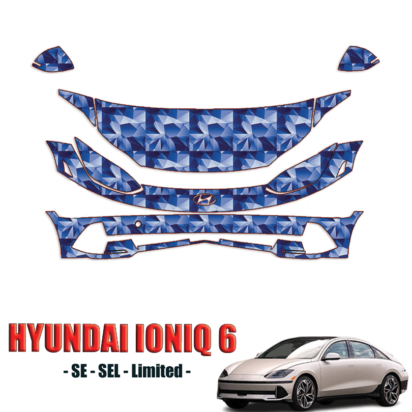 2023-2024 Hyundai Ionoq 6 – SE, SEL, Limited Precut Paint Protection PPF Kit – Partial Front