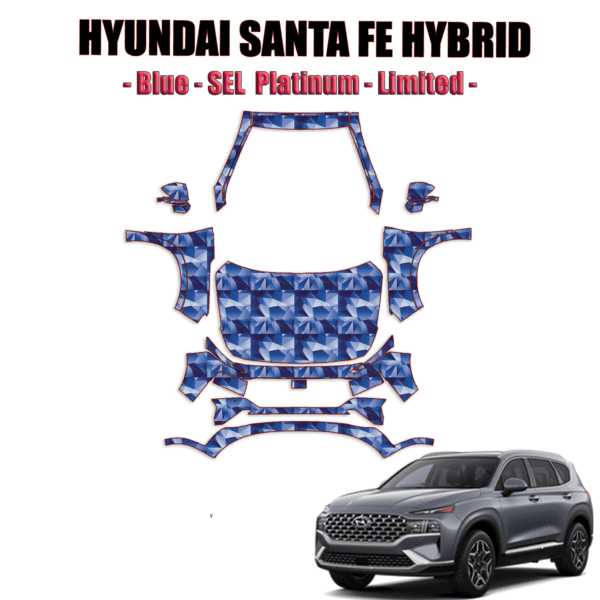 2021-2023 Hyundai Santa Fe Hybrid Pre Cut Paint Protection Kit – Full Front + A Pillars + Rooftop