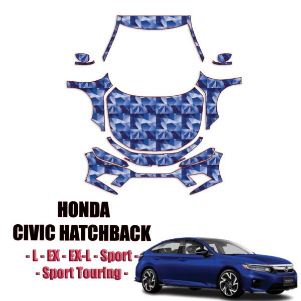 2022-2024 Honda Civic Hatchback Pre-Cut Paint Protection PPF Kit – Full Front + A Pillars + Rooftop