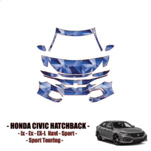 2017 – 2021 Honda Civic Hatchback PPF Kit Pre Cut Paint Protection Kit – Partial Front