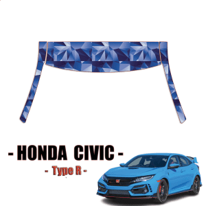 2017-2021 Honda Civic Type R Precut Paint Protection PPF Kit – A Pillars + Rooftop