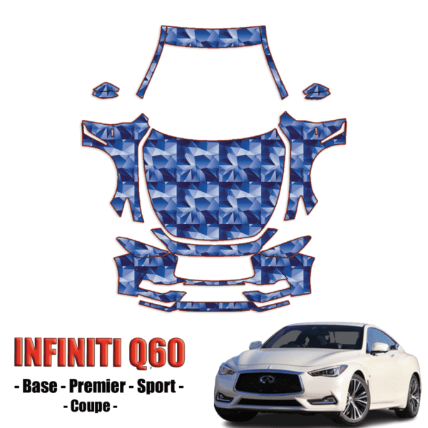 2017-2023 Infiniti Q60 Precut Paint Protection Kit – Full Front + A Pillars + Rooftop