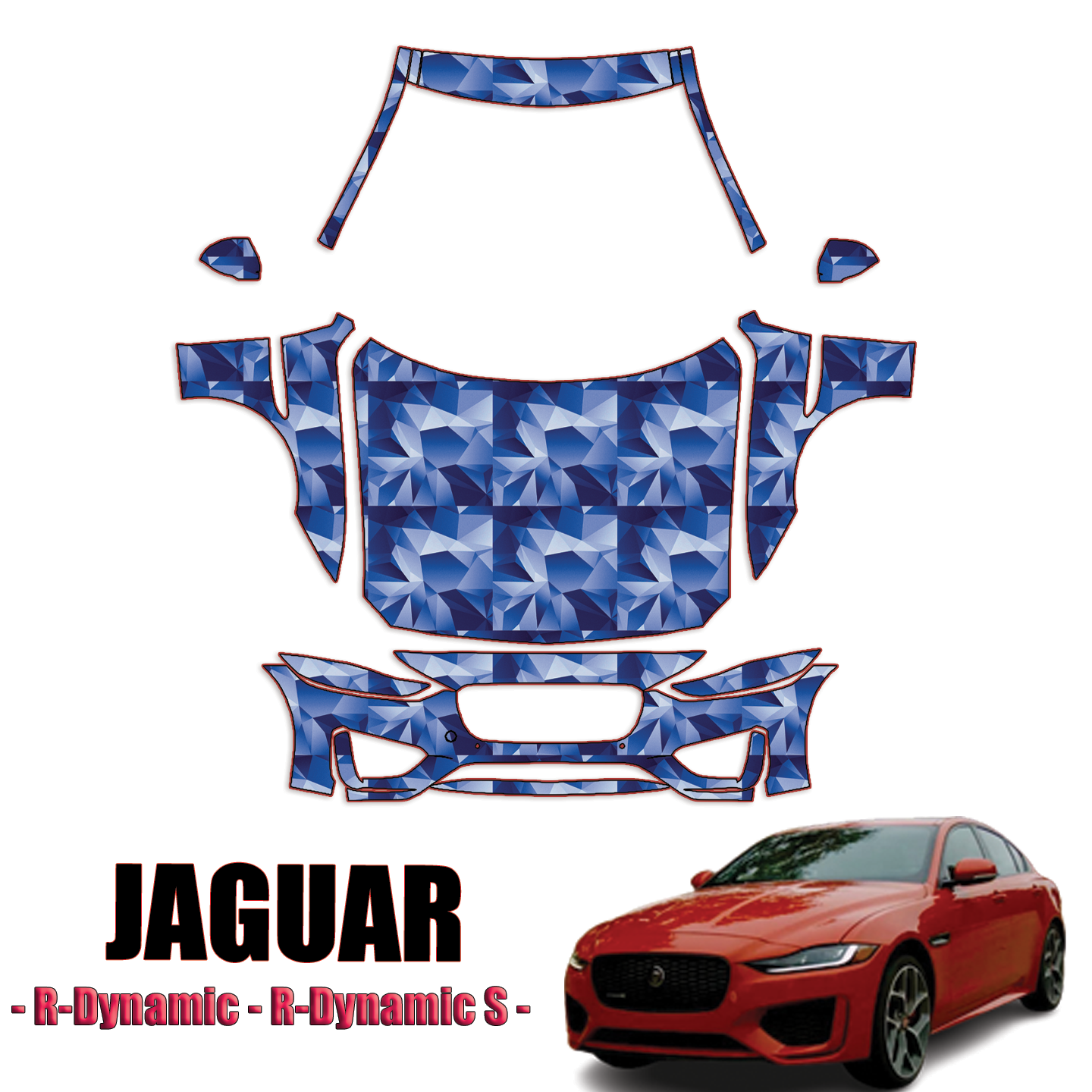 2020-2023 Jaguar XE – R-Dynamic Precut Paint Protection Kit – Full Front