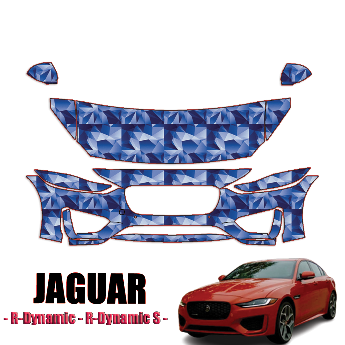 2020-2023 Jaguar XE – R-Dynamic Precut Paint Protection Kit (PPF) – Partial Front