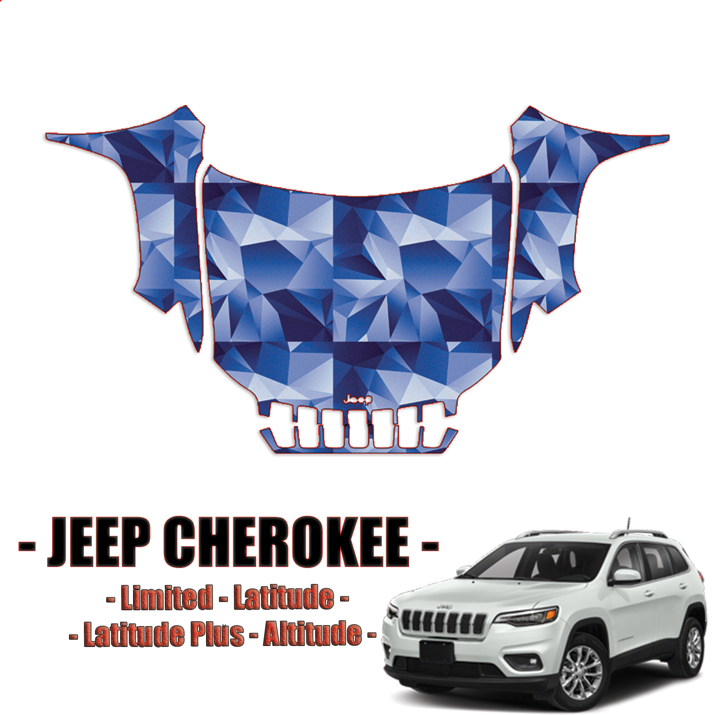 2019-2023 Jeep Cherokee Limited Precut Paint Protection Kit - Full Hood ...