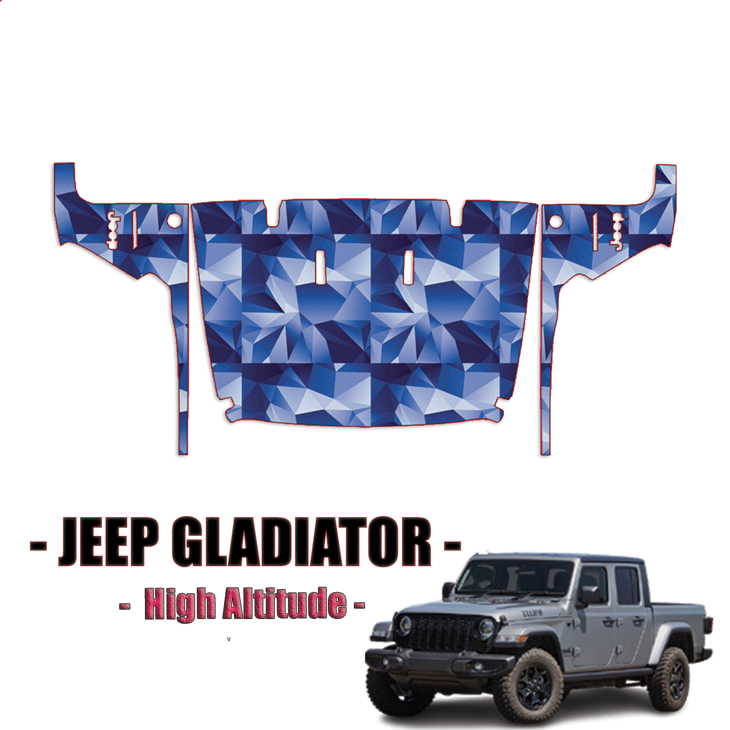 2021-2023 Jeep Gladiator - High Altitude Precut Paint Protection Kit ...