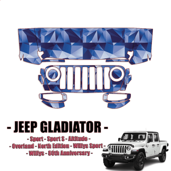 2020-2024 Jeep Gladiator Precut Paint Protection PPF Kit – Partial Front