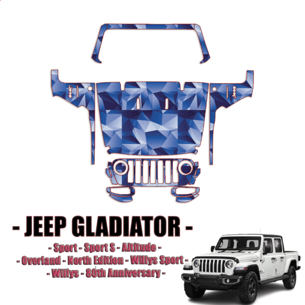 2020-2024 Jeep Gladiator Pre Cut Paint Protection PPF Kit – Full Front