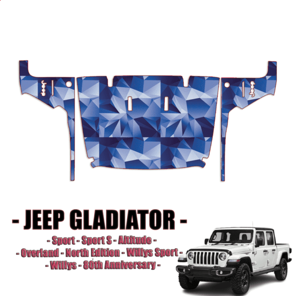 2020-2025 Jeep Gladiator Precut Paint Protection PPF Kit – Full Hood + Fenders