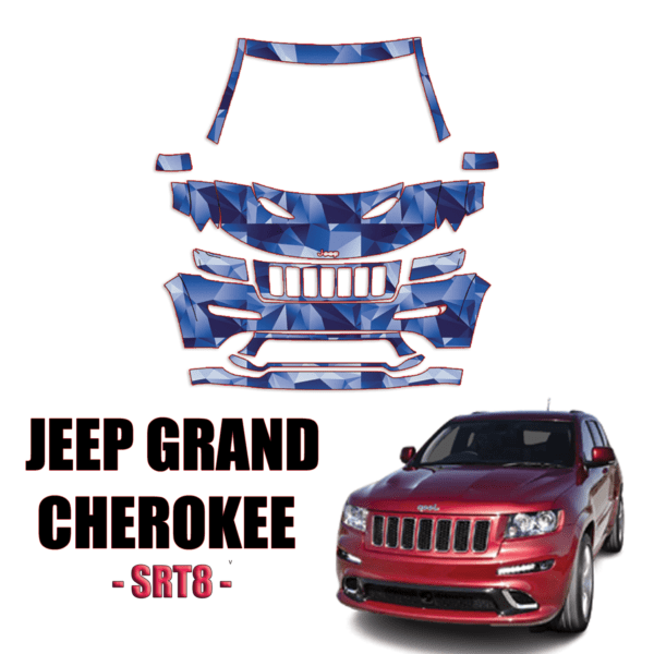 2012-2013 Jeep Grand Cherokee – SRT8  Precut Paint Protection PPF Kit – Partial Front