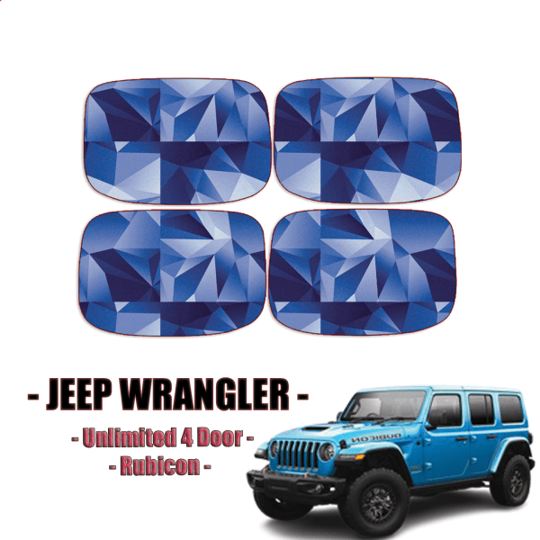 2021-2024 Jeep Wrangler Unlimited 4 Door – Rubicon Precut Paint Protection PPF Kit – Door Cups