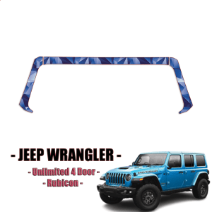 2021-2024 Jeep Wrangler Unlimited 4 Door – Rubicon Paint Protection PPF Kit – A Pillars + Rooftop