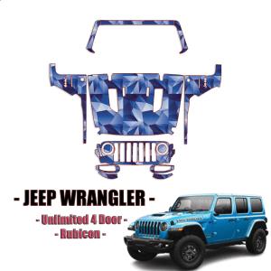 2021-2024 Jeep Wrangler Unlimited 4 Door – Rubicon Pre Cut Paint Protection PPF Kit – Full Front
