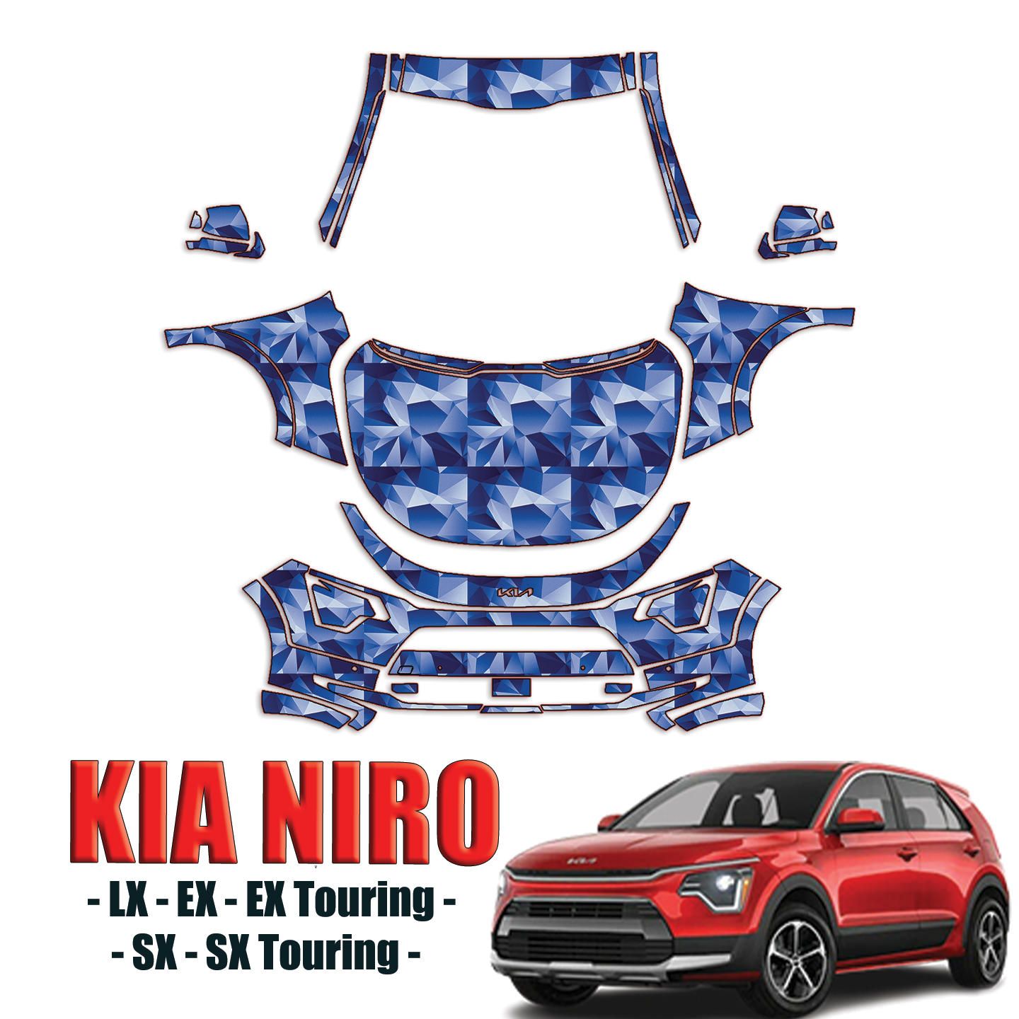 2023-2024 Kia Niro Precut Paint Protection Kit – Full Front + A Pillars + Rooftop