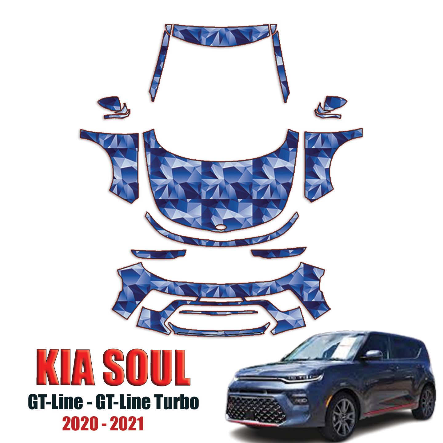 2020-2021  Kia Soul GT- Line, GT Turbo Precut Paint Protection Kit – Full Front