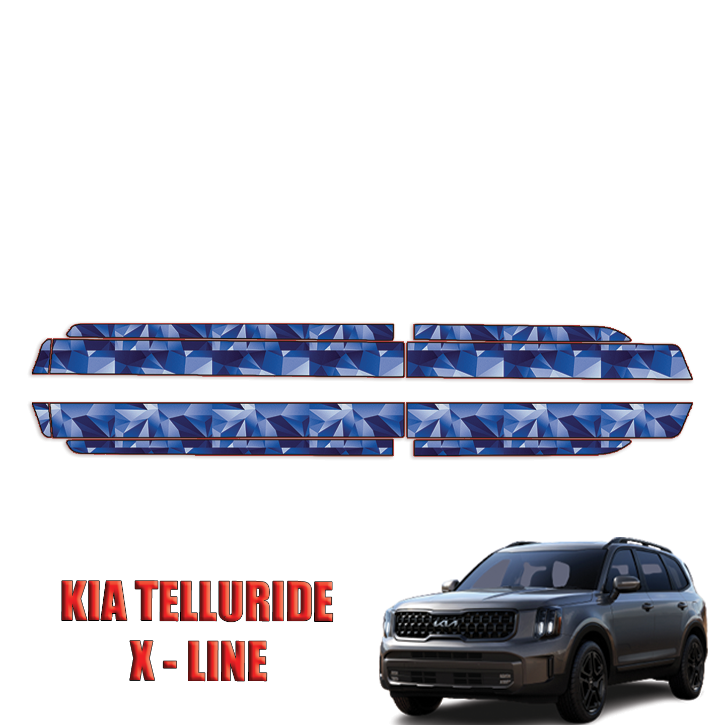 2023-2024 Kia Telluride X-Line Precut Paint Protection Kit – Rocker Panels